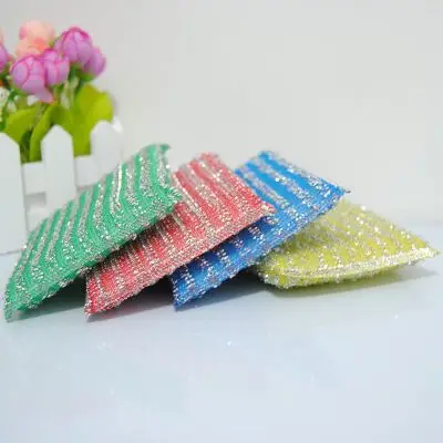 16pcs/lot * Wholesale kitchen cleaning dishwashing sponge scouring pad  ( Color Random delivery)