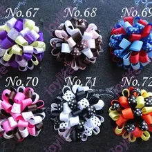 45 шт 2,5 ''модные петельные пуховки бант для волос, бутик заколки для волос для девочек красивые ленточки с бантиками