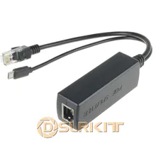 DSLRKIT активный сплиттер POE питание по Ethernet 48V до 5V 2.4A Micro USB 4 Raspberry Pi(4 шт