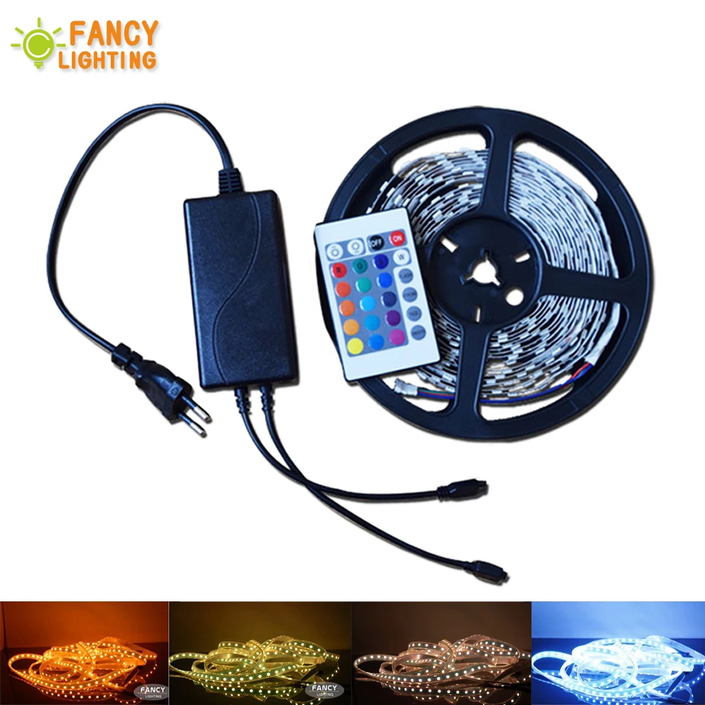 Светодиодная лента RGB 5 м/10 м 12 В SMD 5050/3528 tira светодиодный 30/60 s/M Светодиодный
