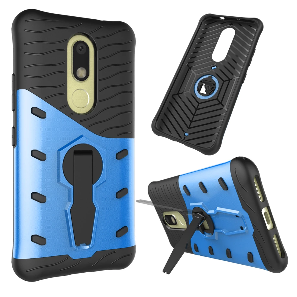 Для Motorola MOTO М Случае ТПУ + PC Dual Броня Чехол с Подставкой жесткий Силиконовые