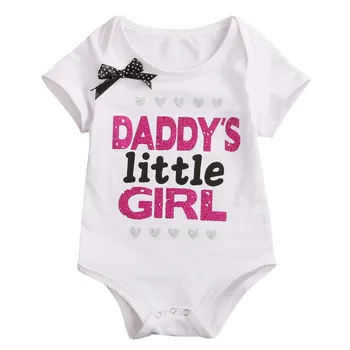 

2019 Cotton fashion Newborn Infant Baby Girls Body Cotton Short Sleeve Letter suit Romper Jumpsuit Clothes Outfits 0-18M New
