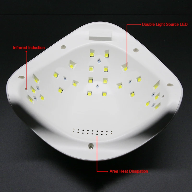 Отличный дизайн 48 W Мощный УФ-лампы светодиодный двойная длина волны SUN5 ногтей лампа для лака