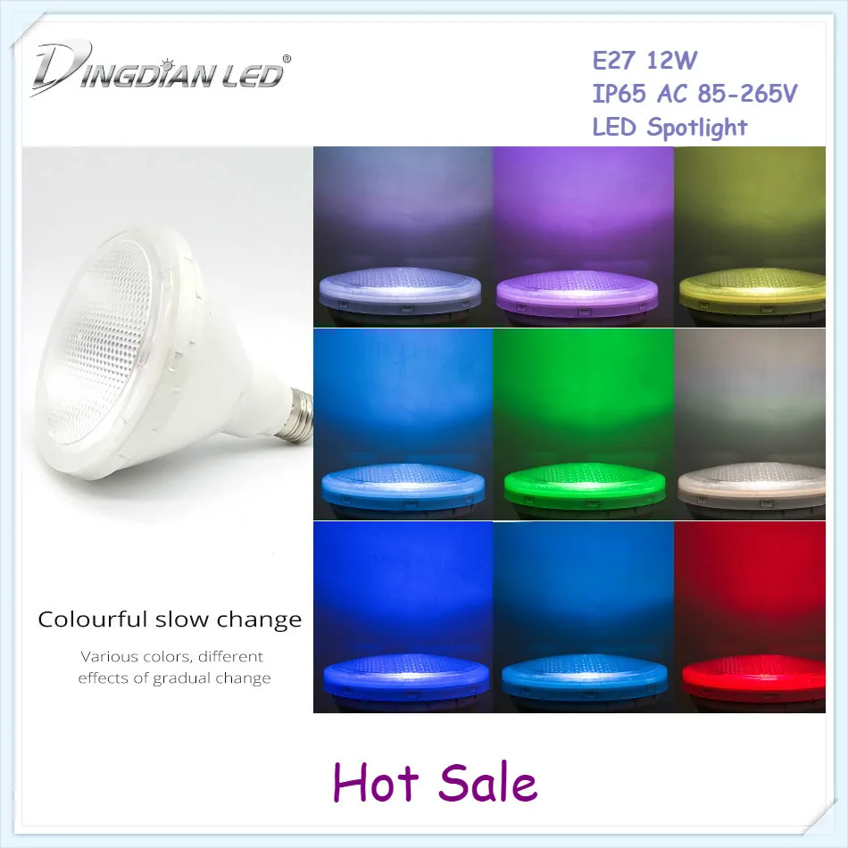 

12W PAR38 LED Spotlight Lamp Waterproof IP65 E27 Umbrella Bulb Lamp Saving Energy Multicolor LED Spot Light bulb Indoor Lighting