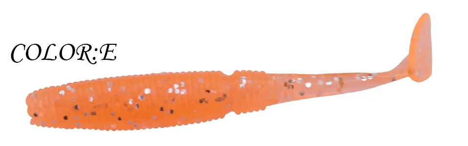 WDAIREN 20 шт./упак. рыболовные приманки 5,6 CM/0,8g T хвост плавающая приманка для рыбы пластиковый червь Карп Рыбалка мягкие приманки, искусственные FA-049