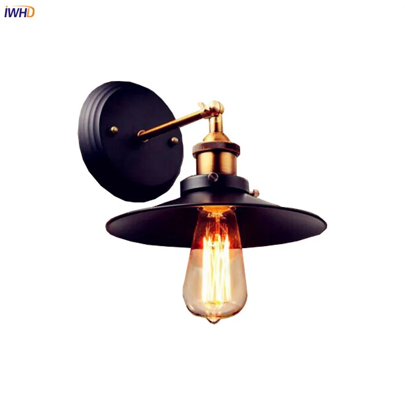 

IWHD Iron Metal Antique Wall Lamps Living Room Loft Style Edison Vintage Wall Lights Sconces Luminaire Lamparas De Pared