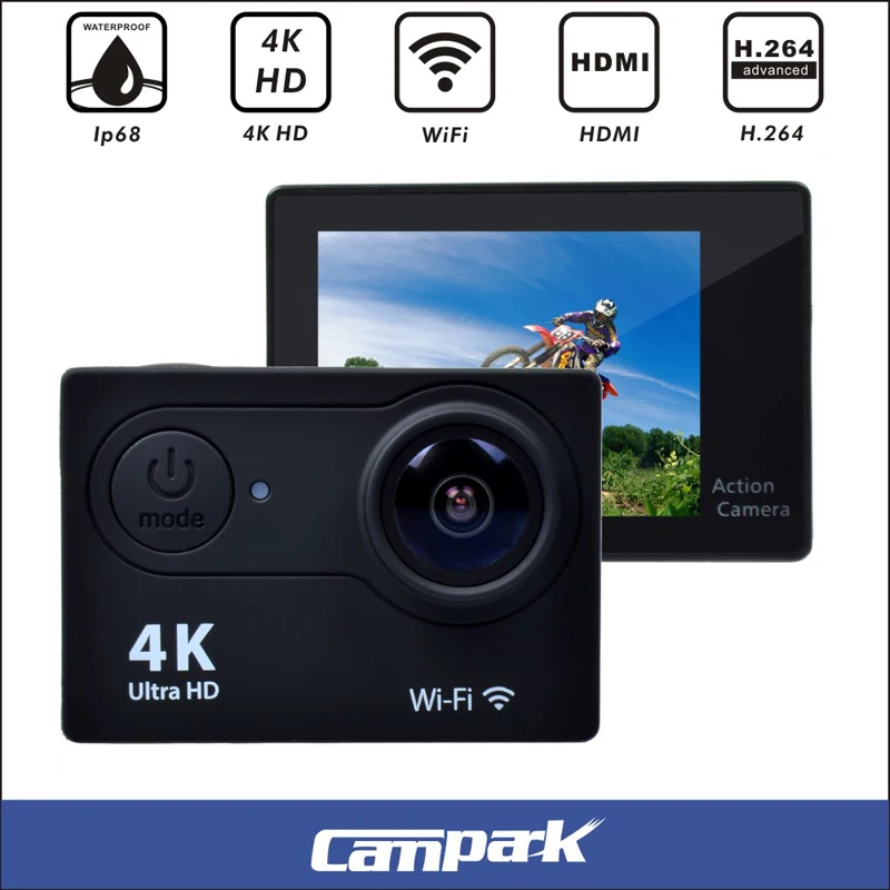 Wi-Fi Водонепроницаемый Спорт действий Камера 4 К/25FPS 12MP Беспроводной Дайвинг Mini DV Cam