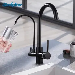 Новый стиль бежевый угловой кухонный очиститель воды кран с фильтруемой водой двойной Носик кухонный кран раковина смеситель