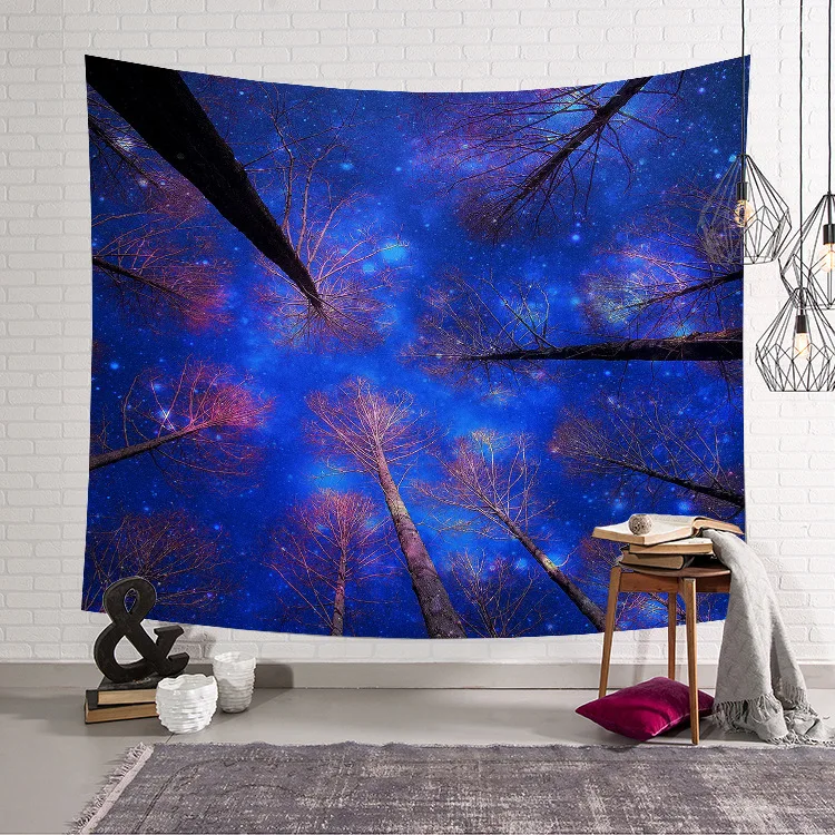 

Geometry Tapestry Colorful Forest cloth Wall Hanging Beach Round Nordic Blanket Decor Meditation tapestry 150x130cm Wall Rug