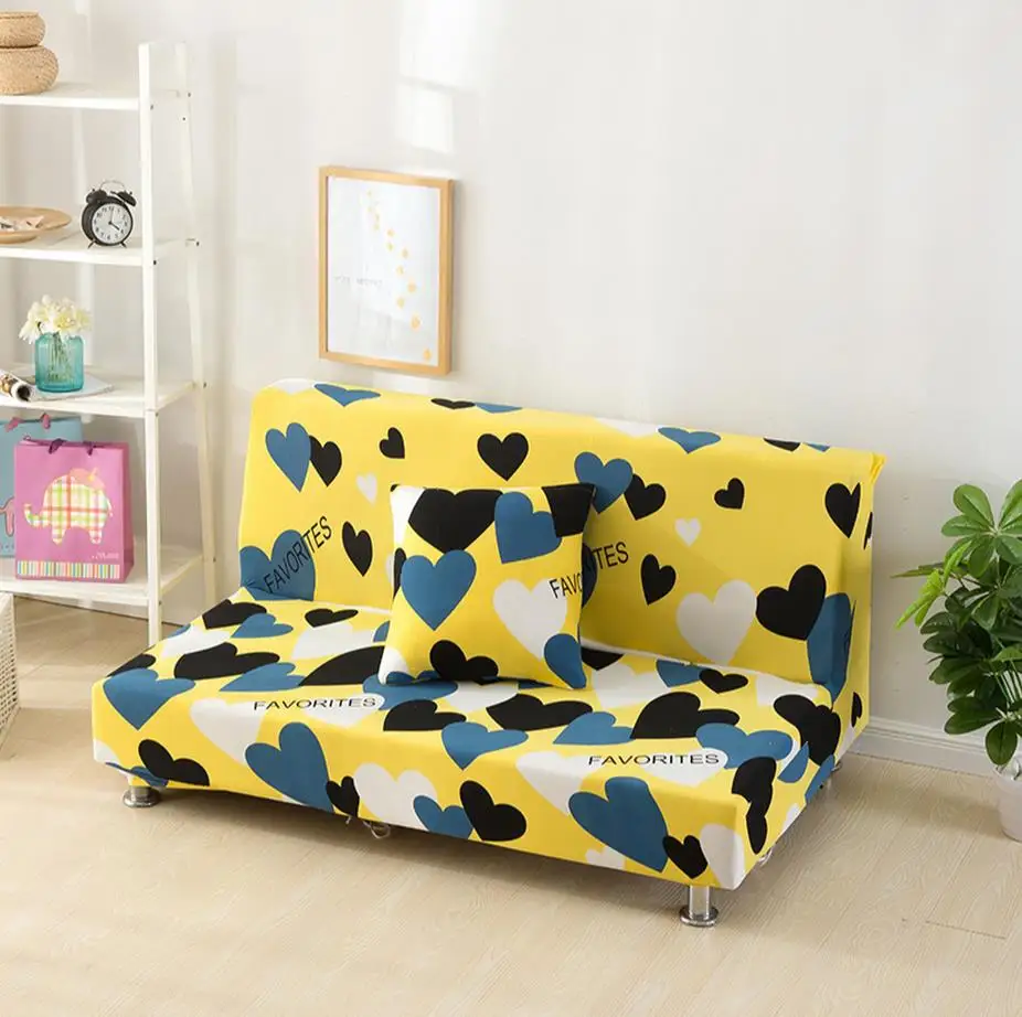 

2017 New product Simple folding without armrest sofa cover whole turnkey seasons cloth art sofa bed L elasticity