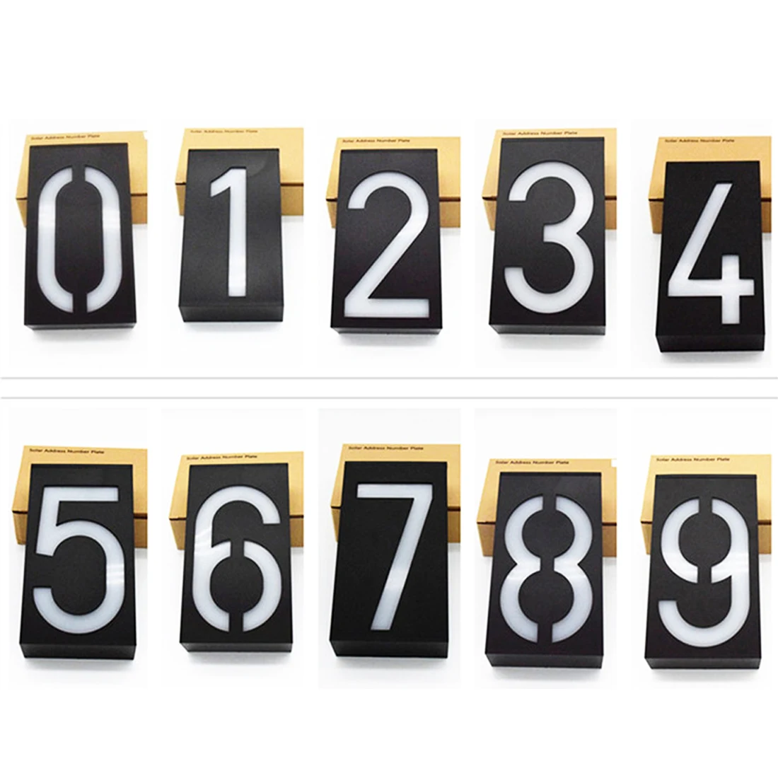 

Hot Solar Power Number LED Light Sign House Hotel Door Address Plaque Mailbox Digit Plate Solar Wall Door Lamp