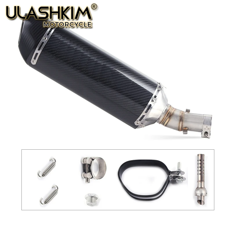 

ER 6N 6F Motorcycle Exhaust Muffler Middle Link Pipe Full System Slip On For kawasaki ER6N ER6F NINJA650R 2012-2016 DB KILLER