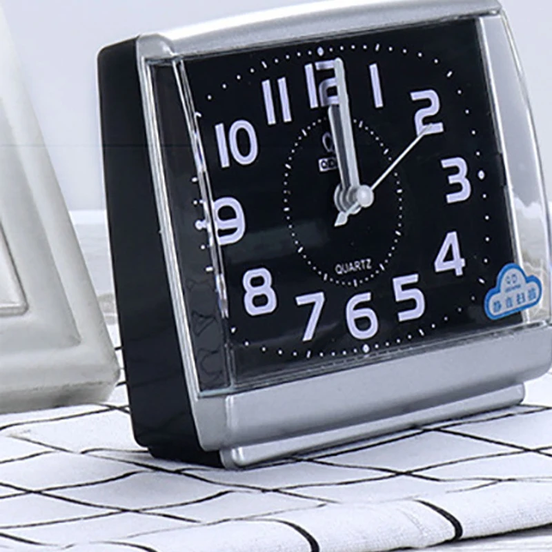 Minimalist Easy To Read Alarm Clock Bedside Desk Travel Home Quartz Cute Portable