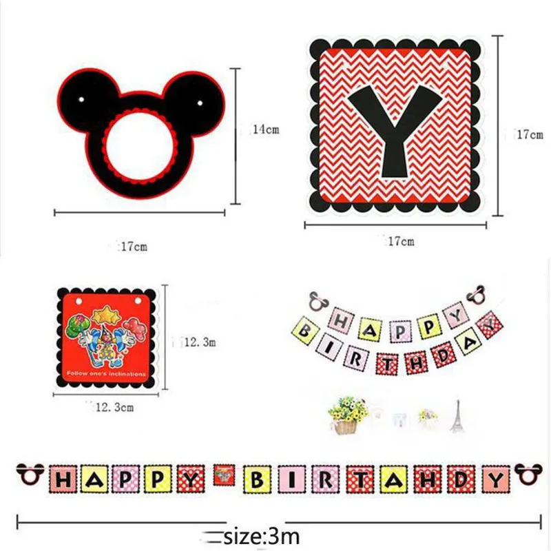 2016 New Style Colors Happy Birthday Cake Party Decorations Garlands Rope Cards Suit Hat Lovely Gifts In Banners