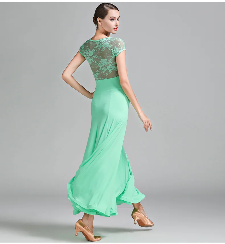 3 Cores Vestido De Baile Verde Mulher