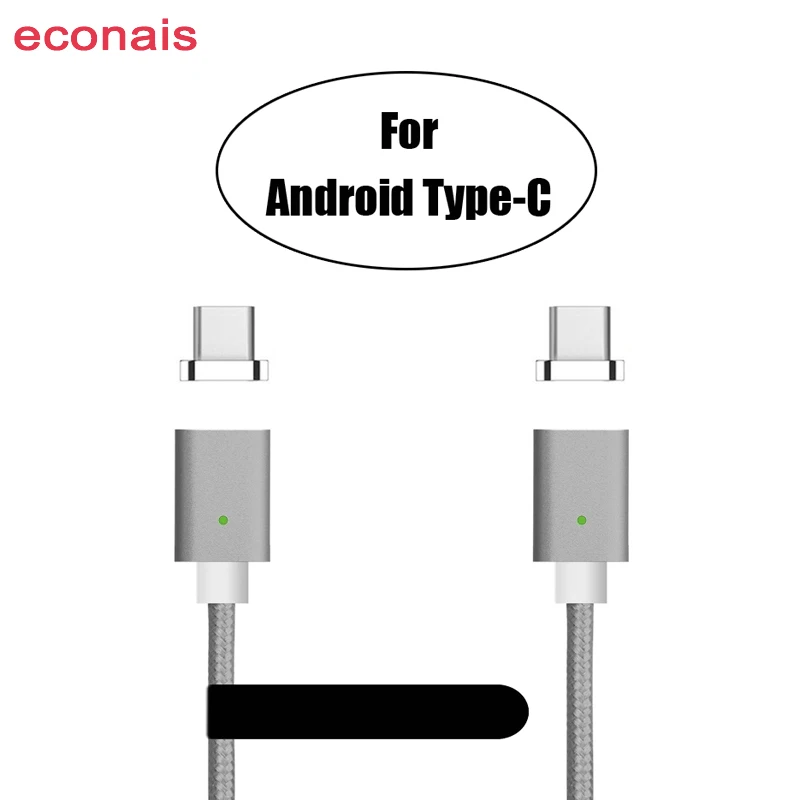 

CANDYEIC USB Type-C Magnetic Cable For Samsung S9 S10 S8plus Note8 C9pro C7pro S9 C5pro A3 A5 A7 2017 LG G6 G5 V20 Nexus 5X Cord