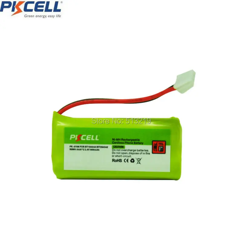 Аккумуляторная батарея PKCELL 2 4 В AAA * 800 мАч для телефона AT&T BT18433 BT28433 BT184342 Vtech BT28434 1