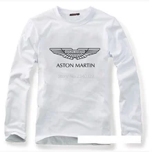 Мужская и женская хлопковая Футболка Aston Martin, осенняя футболка с длинными рукавами, Весенняя футболка с длинными рукавами