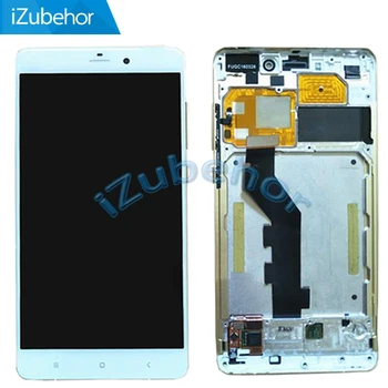 

5.7 inch white +gold Frame For Xiaomi Mi Note Pro 2560X1440 LCD Display With Digitizer touch Screen Assembly Free Shipping