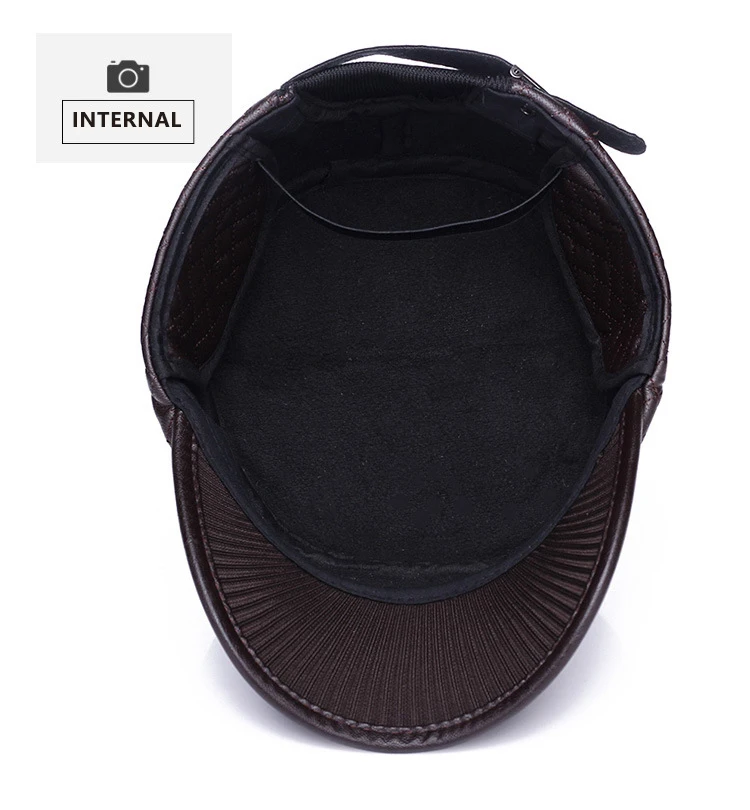 New Warm Winter spring Ear Flaps For Men Hat Thickened Baseball Cap With Ears Men'S Flat top hat Can be waterproof hat_voghion.com