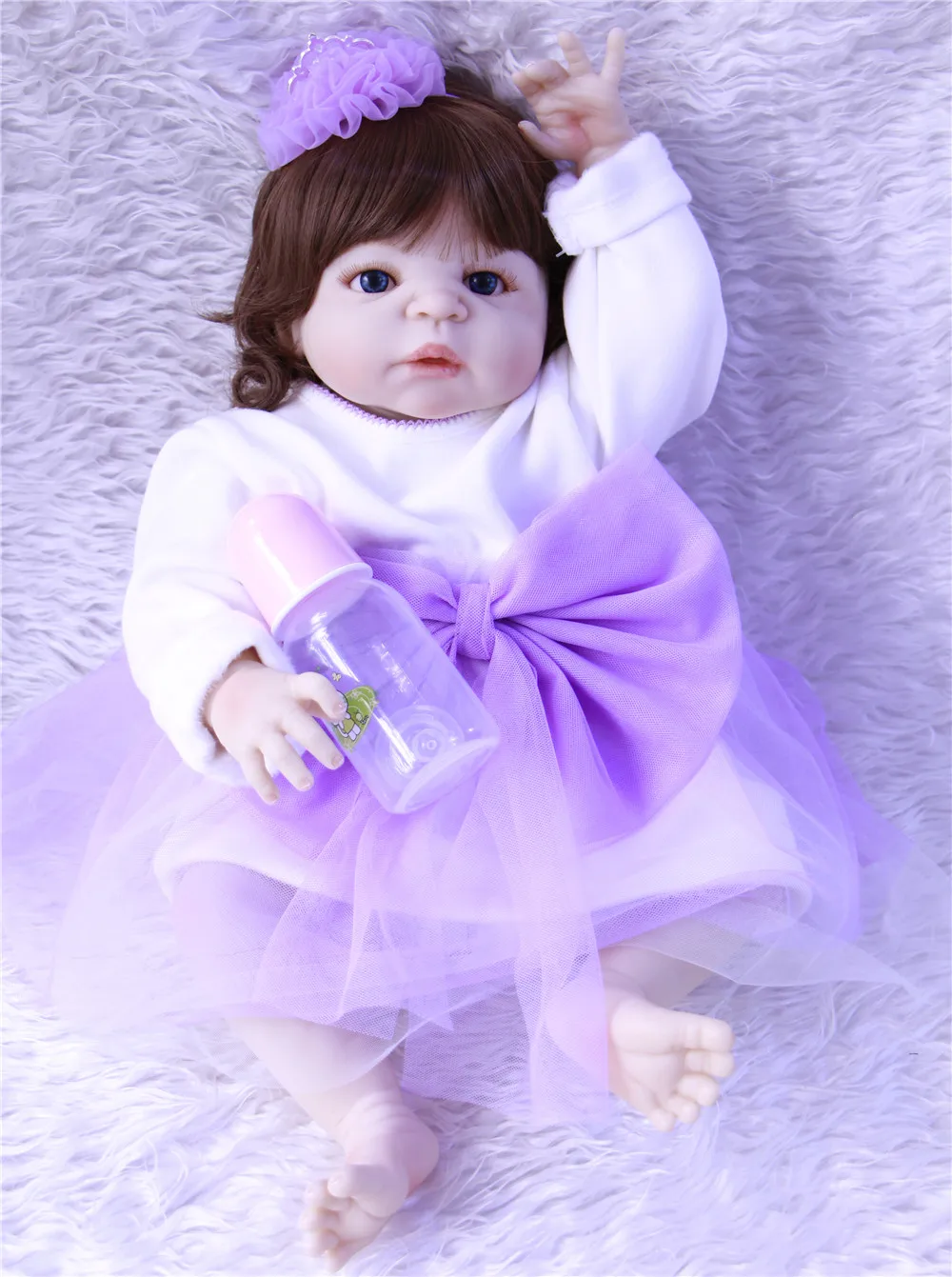 

dollmai COLLECTION 55CM full Silicone Reborn Dolls Baby Realistic Doll Reborn Full Vinyl Boneca BeBe Reborn Doll For Girls