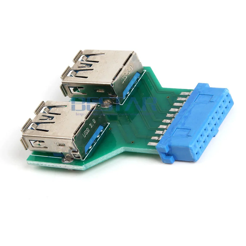 20Pin к двойной USB 3 0 адаптер настольная материнская плата 19 Pin / 20 pin 2 портам A