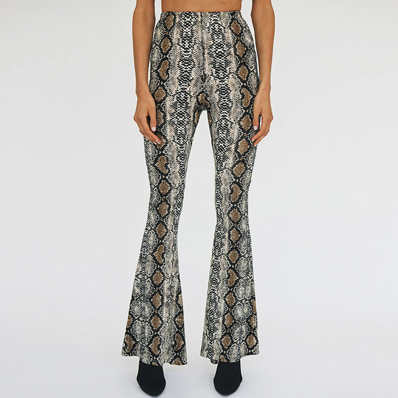Snakeskin flare pants Clearance