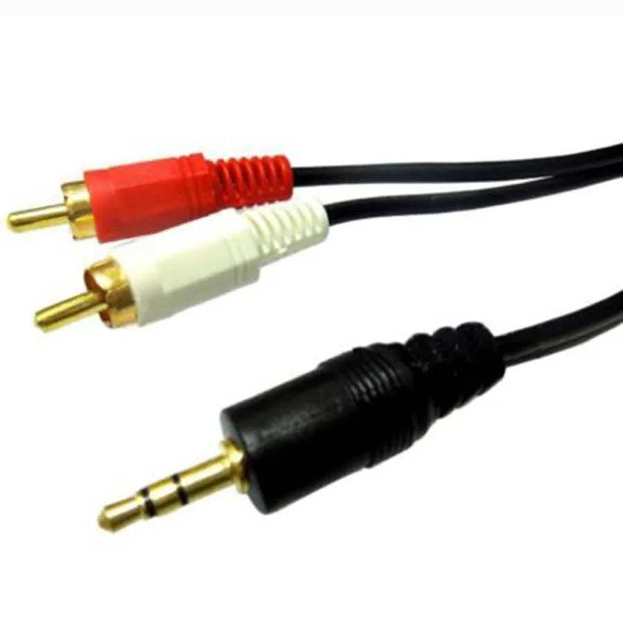 3 м аудио Aux 5 мм штекер стерео Mini Jack до 2 RCA Phono кабель динамика для mp3 плееров iPads iPhone