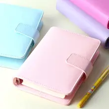 2017 Macaron A6 loose Leaf Notebook Travel Creative Faux Leather Planner