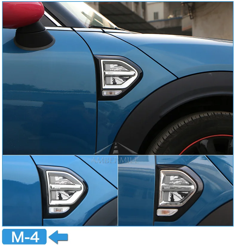 Car Side Plate Fender Stickers Section Decals Covers Decoration for Mini Cooper Countryman F60 Accessories Car Styling (6)