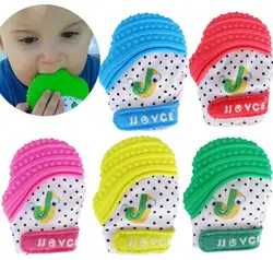 Прозрачный 5 цветов jjovce силиконовый Прорезыватель для зубов Pacifier перчатка ребенка режутся зубы жевательные новорожденный уход варежки