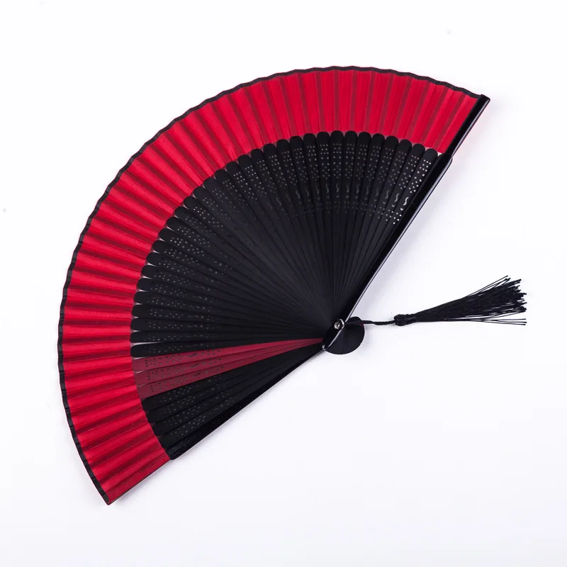 Китайский Шелковый веер ручной работы красивый ретро полый красный веер с цветами поверхность складной веер свадьба день рождения подарки гостю