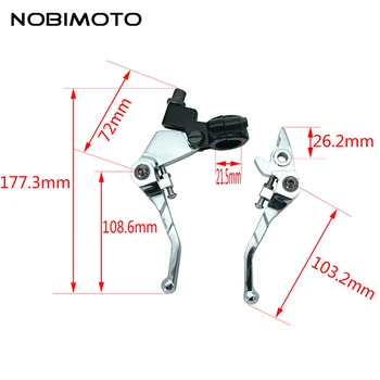 

New Aluminum Alloy Folding Clutch & Brake Lever Brake handle Fit CRF IRBIS Apollo Xmotos KAYO BSE Pit Dirt Bike Parts WG-107