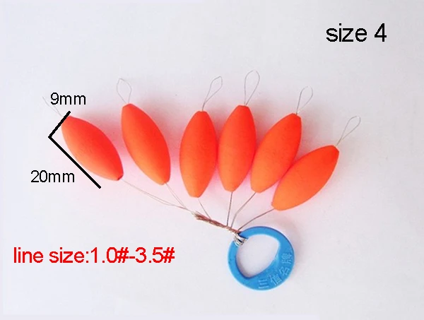 size 4 red 30 шт./лот флуоресцентные семь звезд поплавок пространство бобы разъем Леска Мини Овальный плавающий снасти аксессуар A099 - Цвет: size 4 red