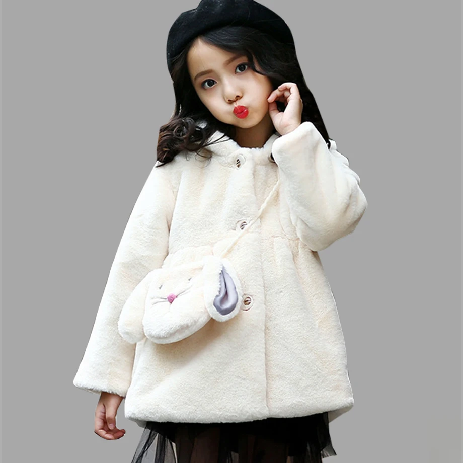 

Girls Winter Jackets Princess Fur Children's Jackets For Girls Casual Children Clothes Teenage Clothing For Girls 6 8 12 Years