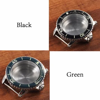 

45mm Corgeut Sapphire glass watch housing WATCH CASE with bezel fit ETA2836, miyota 8215,8205 automatic movement