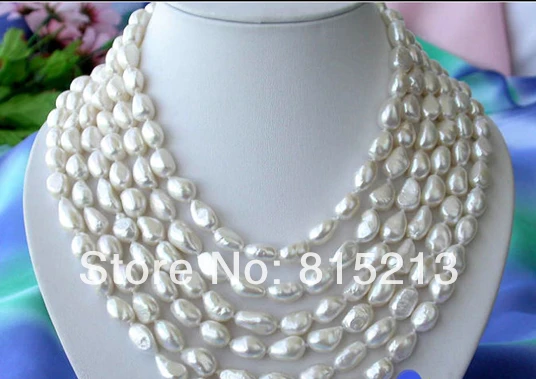 

N1356 WHITE BAROQUE FRESHWATER CULTURED PEARL NECKLACE % Discount AAA