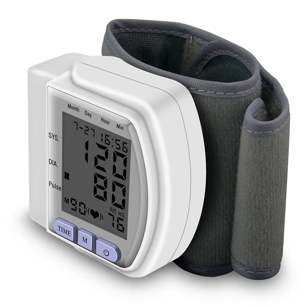 Медицинский автоматический наручный цифровой монитор тонометра артериального давления для измерения и пульса подарок для пожилых