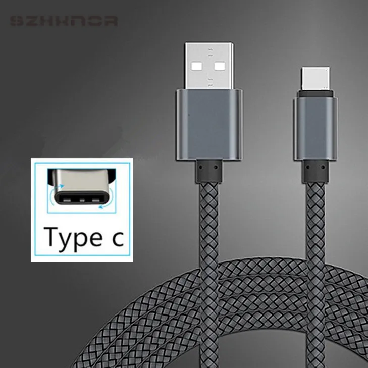 Type C Плетеный USB быстрая зарядка для huawei P20 lite honor 9 10 lg V30 V20 G6 G7 HTC U11 Sony Xperia XA1