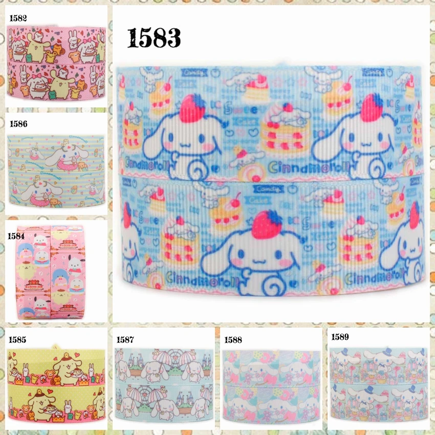 

2018 NEW sales 50 yards Japanese cartoon dog ribbon printed grosgrain ribbons free shipping