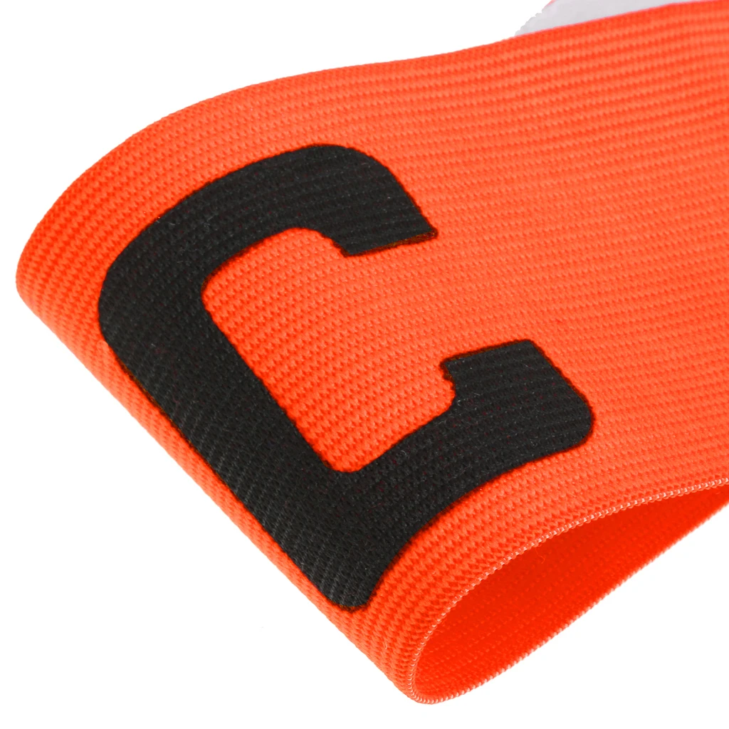 4 Pieces Elastic Soccer Football Captain Armband Strap Team Sports Captain Arm Band Green Red Blue Orange