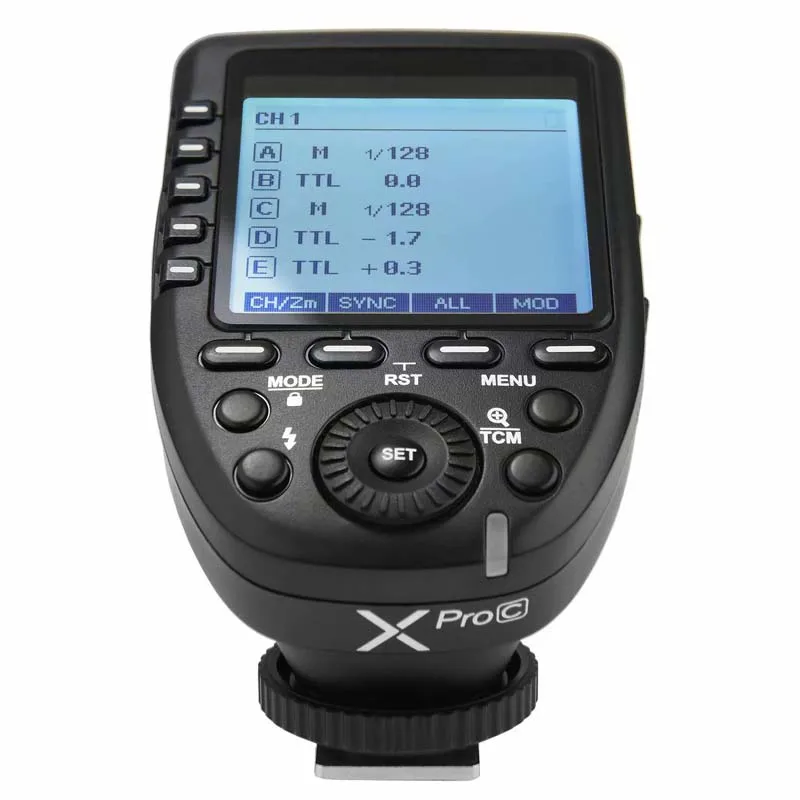  Godox XPro-C Flash Trigger Transmitter with E-TTL II 2.4G Wireless X System HSS 1/8000s LCD Screen 