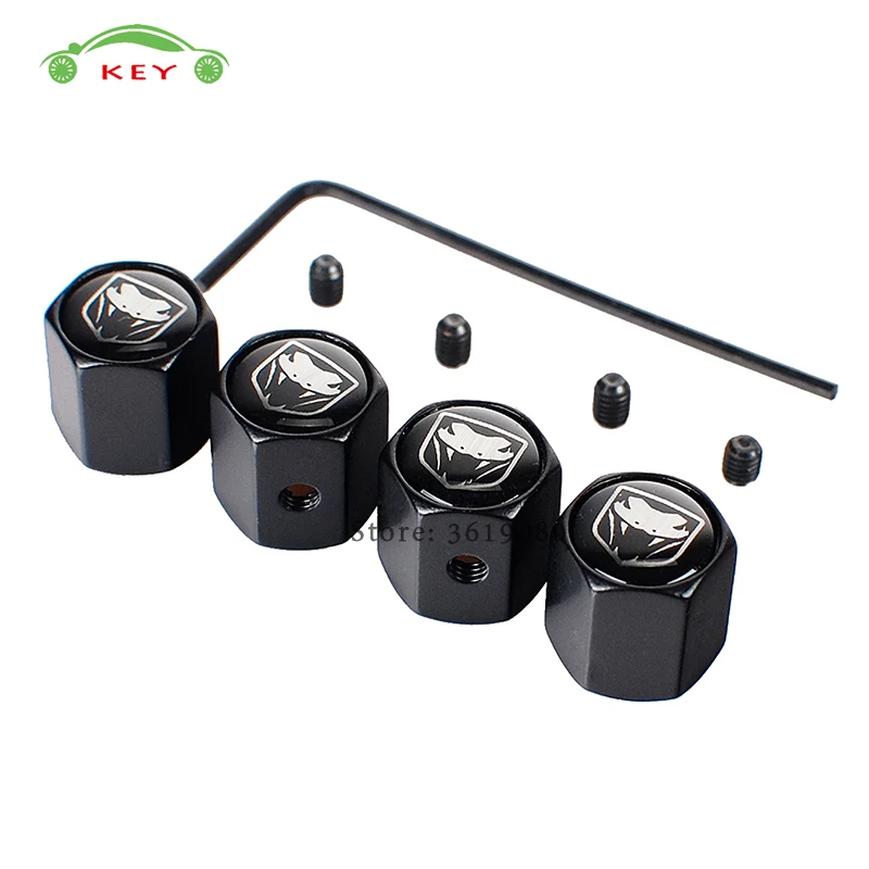 Car Styling Tire Stem Valve Caps for Dodge Viper Challenger Caliber Ram 1500 Journey Nitro Auto