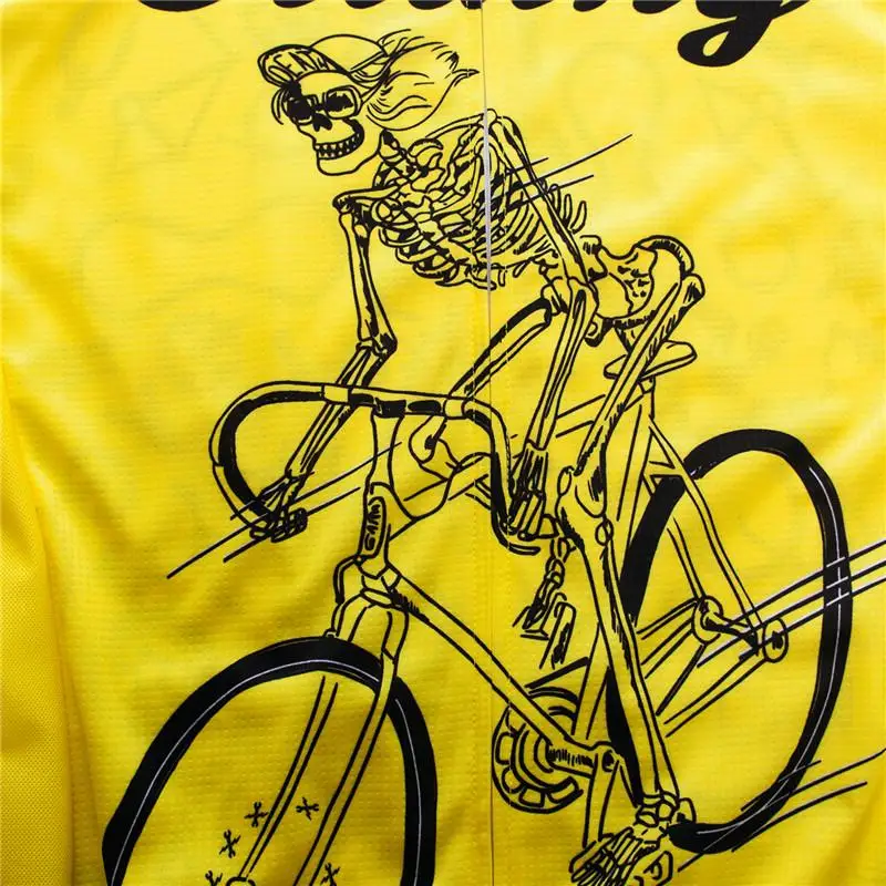 Велосипед Team Череп Велоспорт Джерси для верховой езды рубашка летние шорты рукавом MTB велосипеда Джерси Camisa Ciclismo Pro спортивный велосипед Костюмы