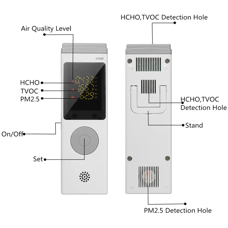 Детектор формальдегида HCHO TVOC PM2.5 тестер в реальном времени запись анализатор