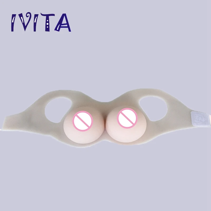 Поддельные силиконовые груди IVITA 1400g сексуальные для трансвеститов