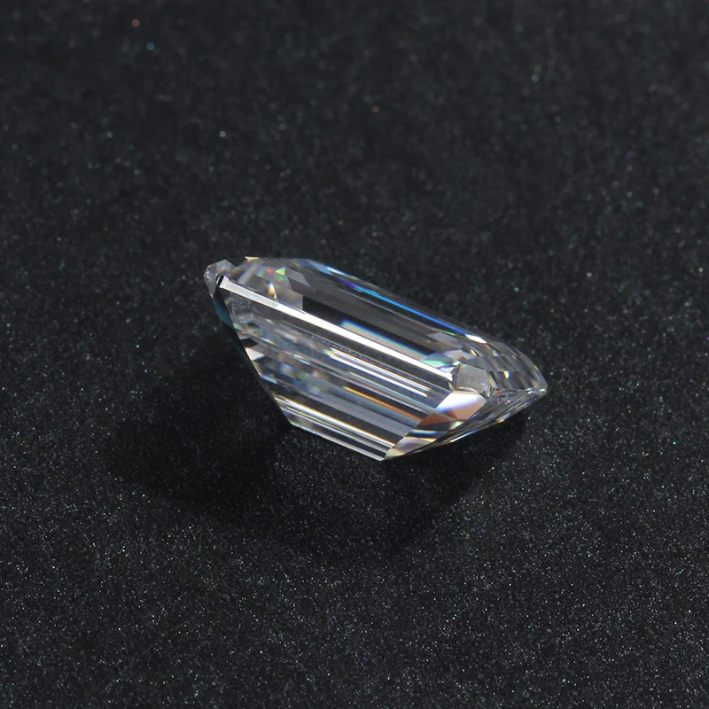 Драгоценный камень с изумрудно огранённым муассанитом 8 х10 мм|moissanite loose stones|loose