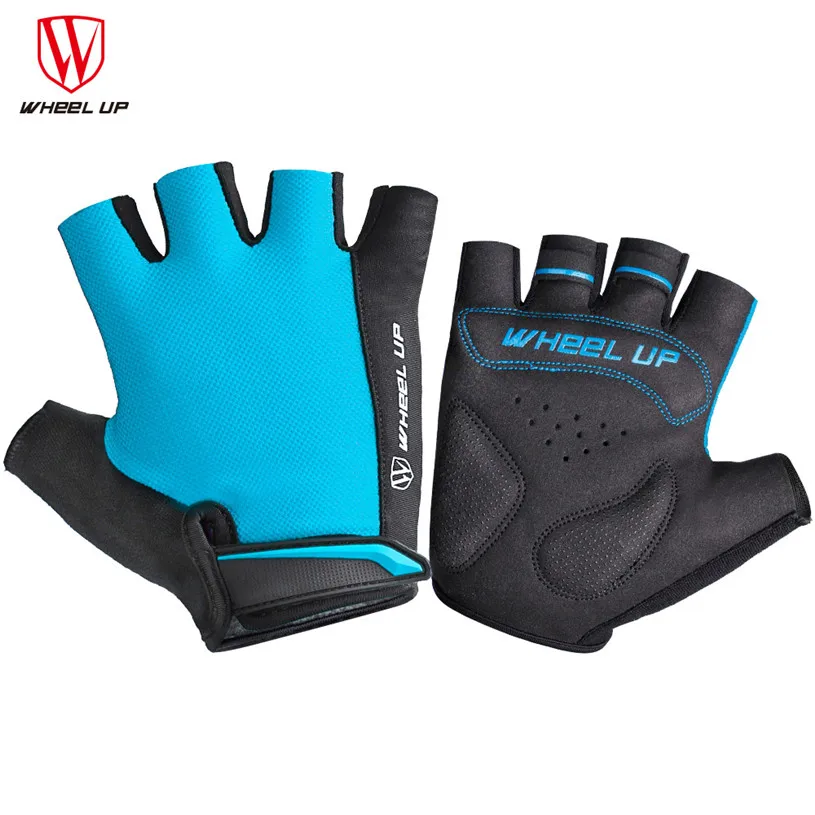 

WHEEL UP Cycling Gloves Riding Half Finger Bicycle Gloves Gel Pad Anti-slip Shockproof Lycra MTB Bike Gloves guantes ciclismo