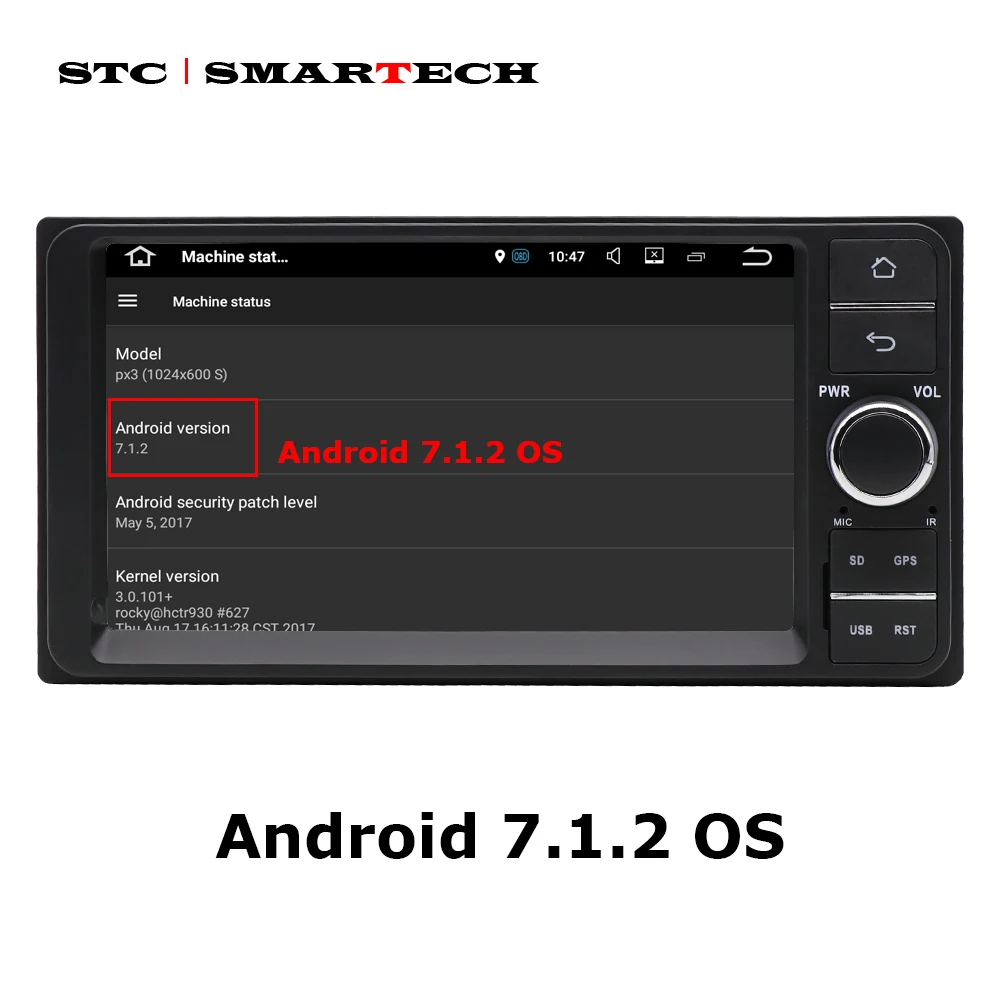 SMARTECH 2 Din Android 7.1.2 автомобильный DVD gps навигации для Toyota Corolla Hilux Camry прадо 4 ядра 7
