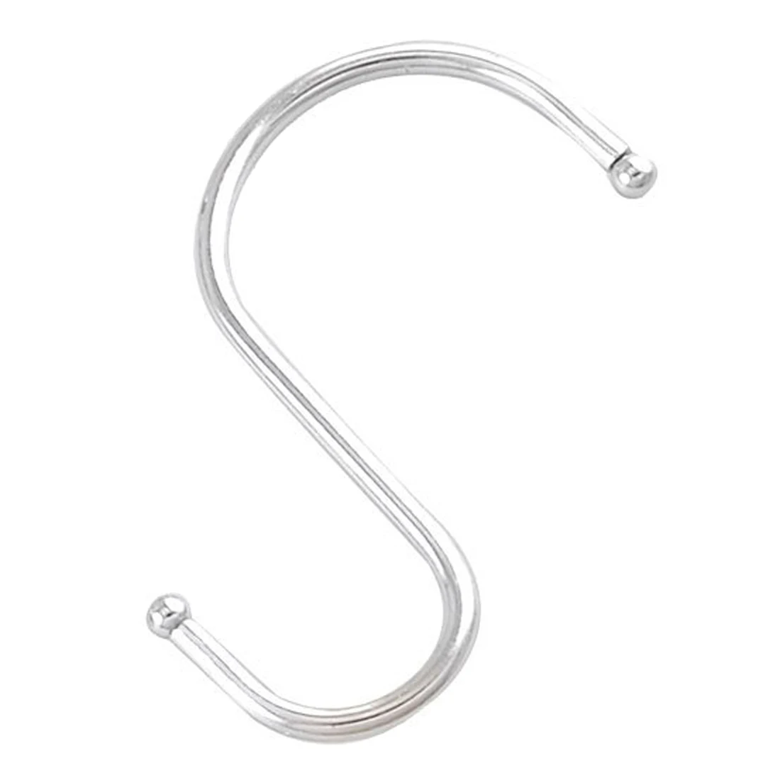 LHBL 10 Pcs Silver Metal Ball Baskets Clothing Hanger S Shaped Hooksin